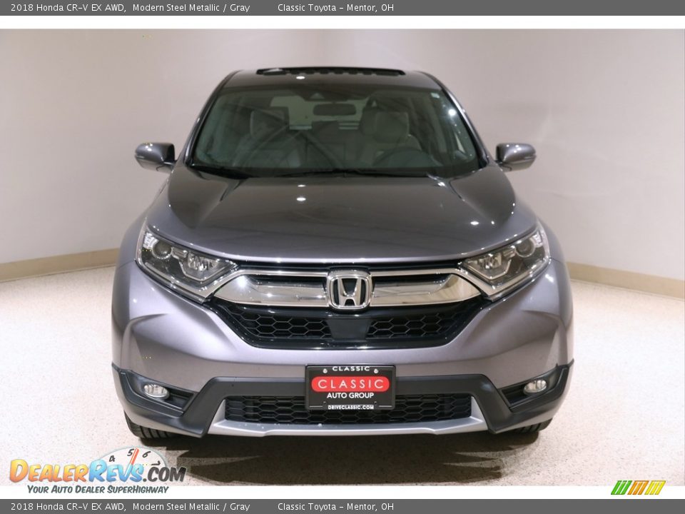 2018 Honda CR-V EX AWD Modern Steel Metallic / Gray Photo #2