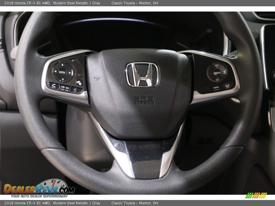 2018 Honda CR-V EX AWD Modern Steel Metallic / Gray Photo #7