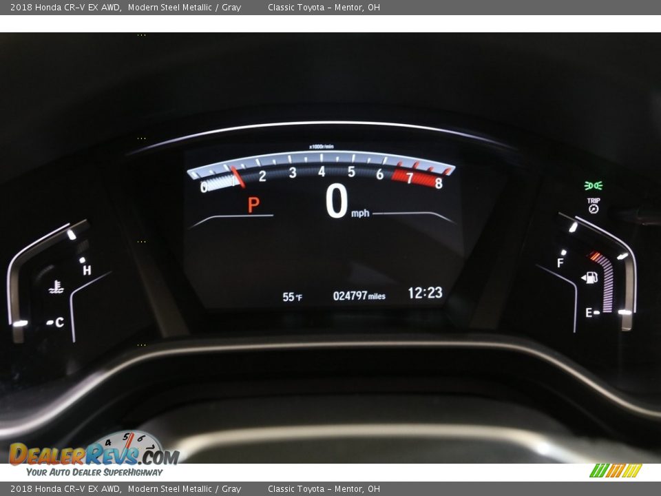 2018 Honda CR-V EX AWD Modern Steel Metallic / Gray Photo #8