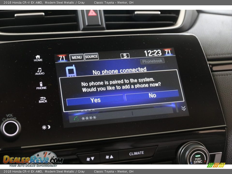 2018 Honda CR-V EX AWD Modern Steel Metallic / Gray Photo #12