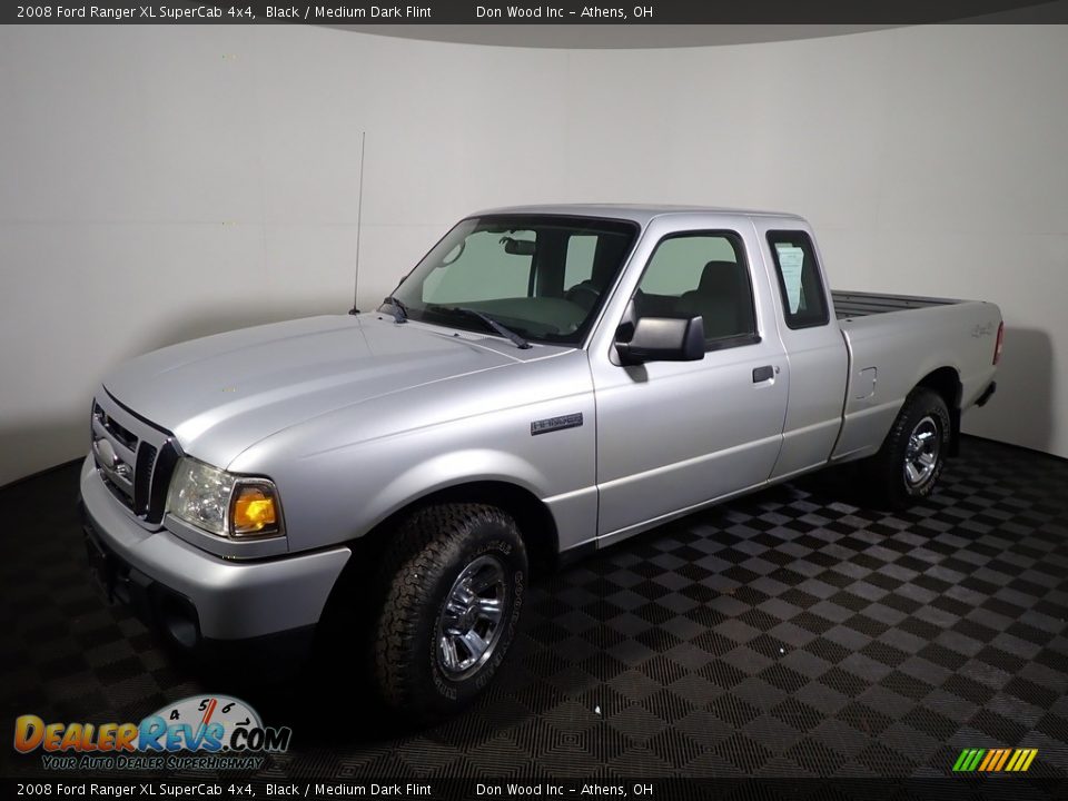 2008 Ford Ranger XL SuperCab 4x4 Black / Medium Dark Flint Photo #7