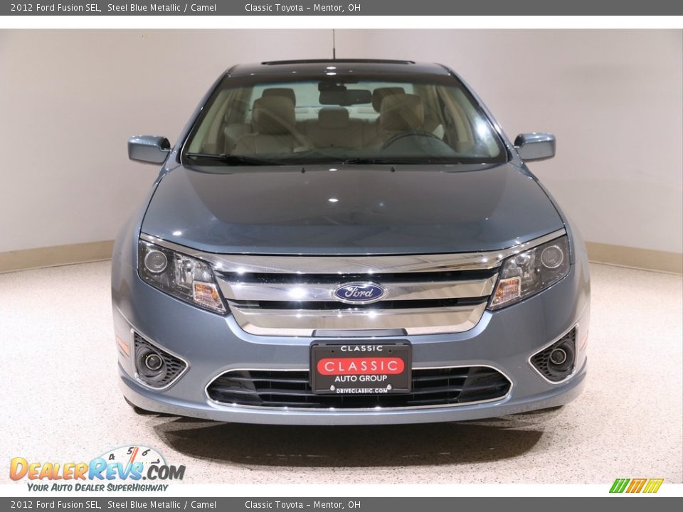 2012 Ford Fusion SEL Steel Blue Metallic / Camel Photo #2