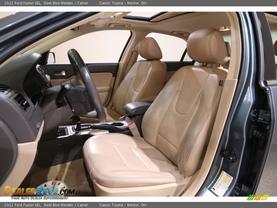 2012 Ford Fusion SEL Steel Blue Metallic / Camel Photo #5