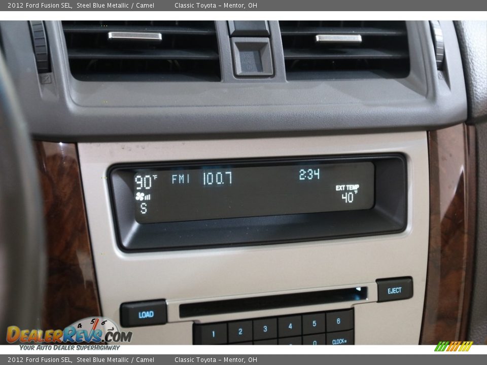 2012 Ford Fusion SEL Steel Blue Metallic / Camel Photo #11