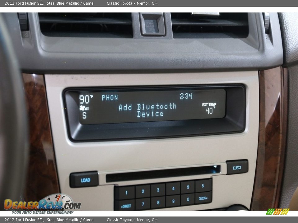 2012 Ford Fusion SEL Steel Blue Metallic / Camel Photo #12
