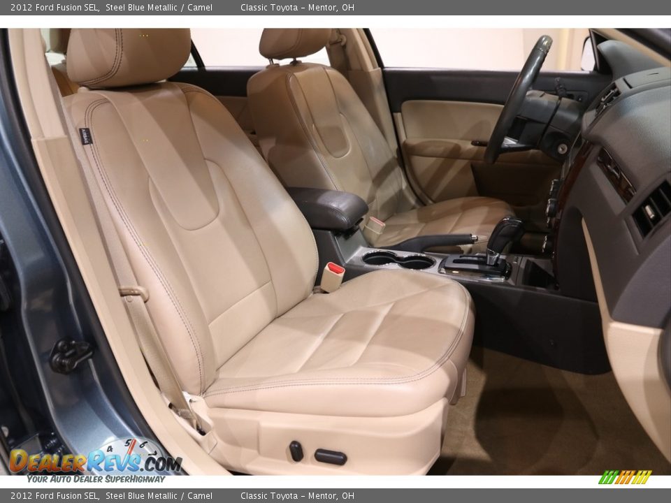 2012 Ford Fusion SEL Steel Blue Metallic / Camel Photo #14