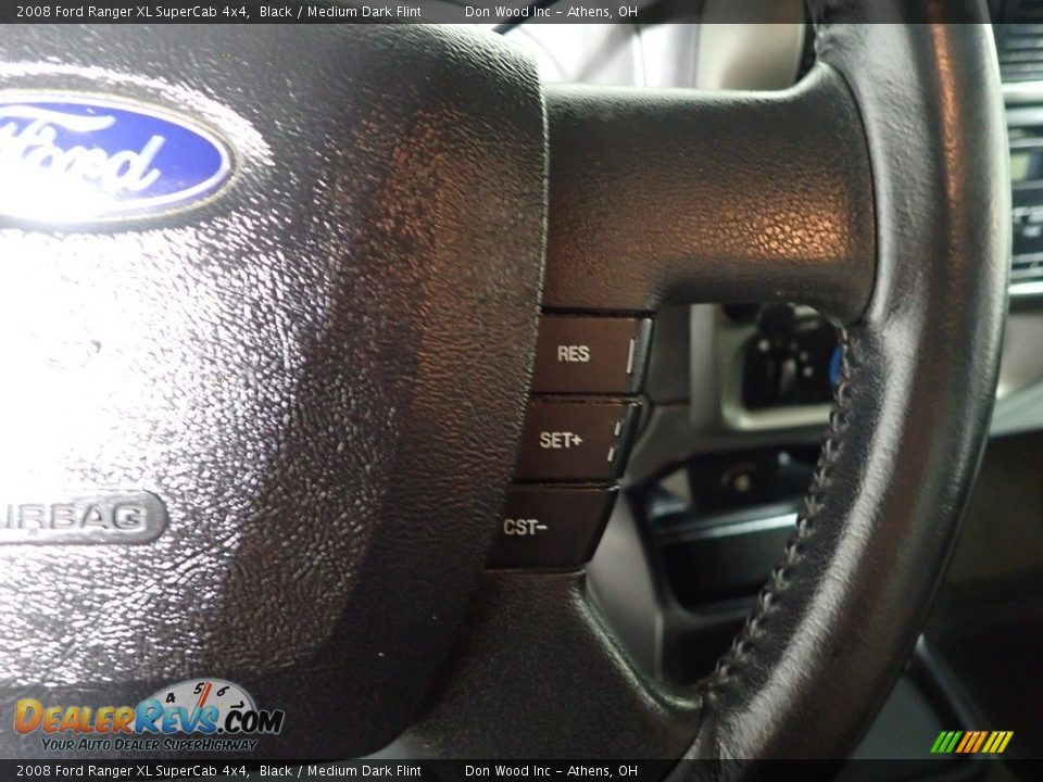 2008 Ford Ranger XL SuperCab 4x4 Black / Medium Dark Flint Photo #24