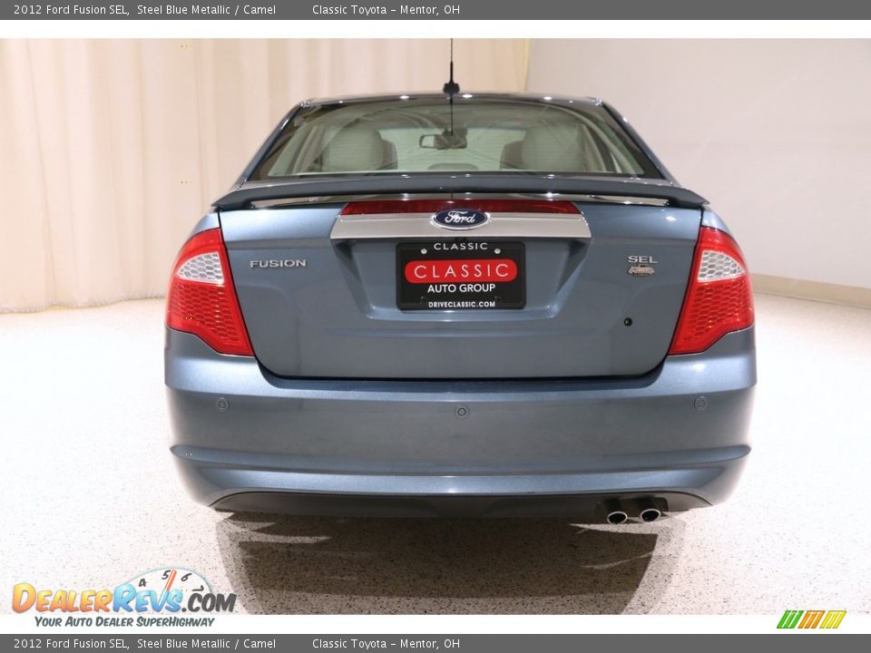 2012 Ford Fusion SEL Steel Blue Metallic / Camel Photo #17
