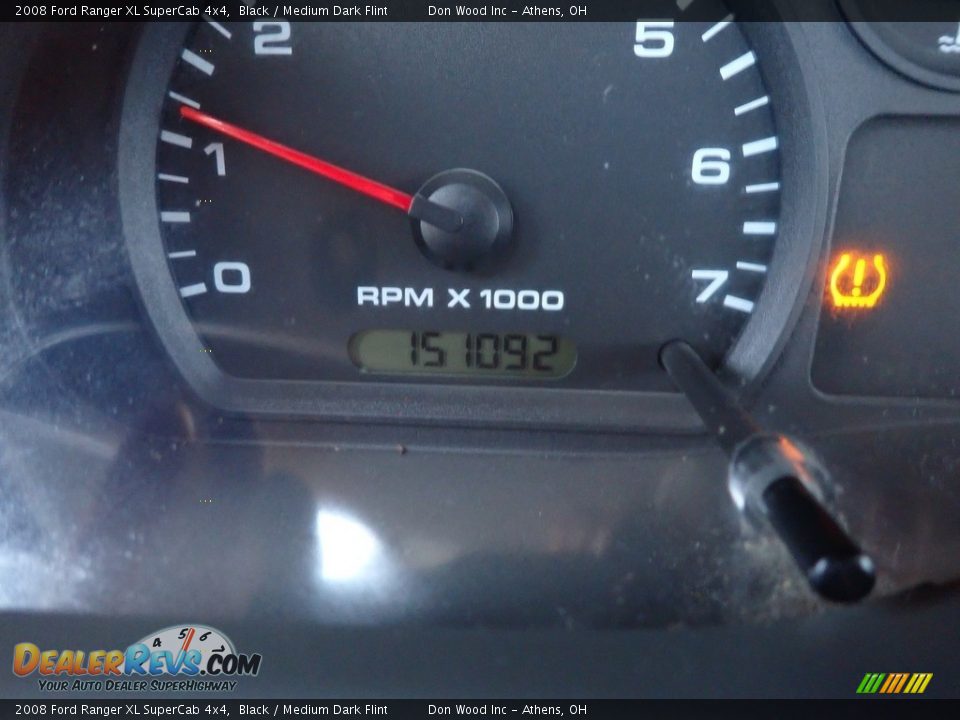 2008 Ford Ranger XL SuperCab 4x4 Black / Medium Dark Flint Photo #35