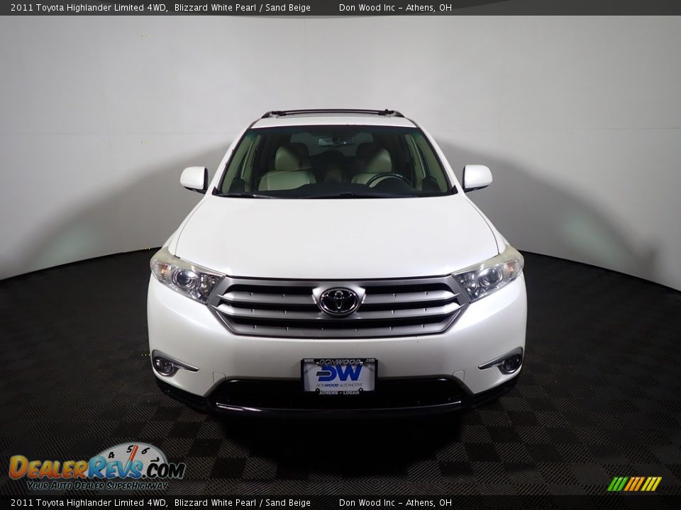 2011 Toyota Highlander Limited 4WD Blizzard White Pearl / Sand Beige Photo #4