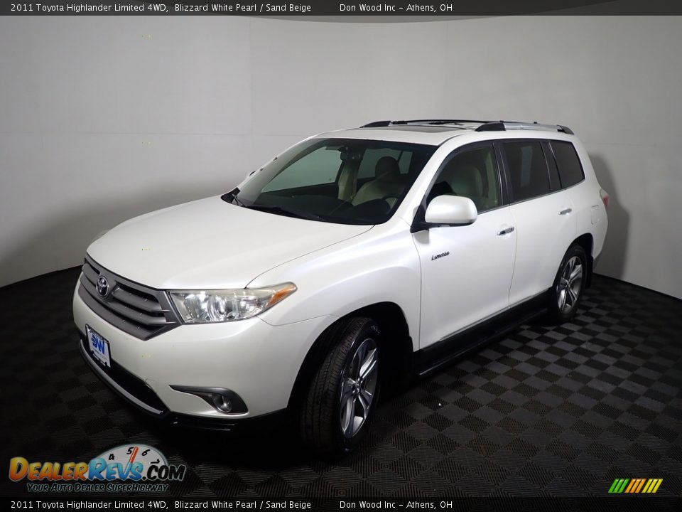 2011 Toyota Highlander Limited 4WD Blizzard White Pearl / Sand Beige Photo #7