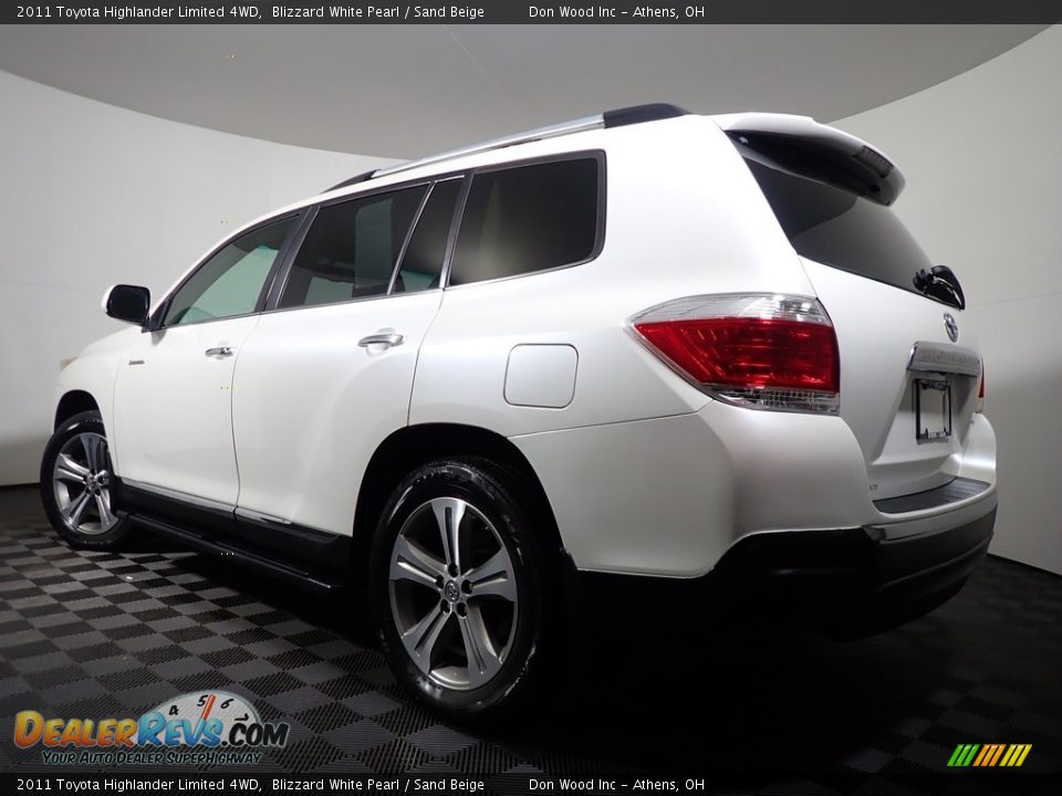 2011 Toyota Highlander Limited 4WD Blizzard White Pearl / Sand Beige Photo #11