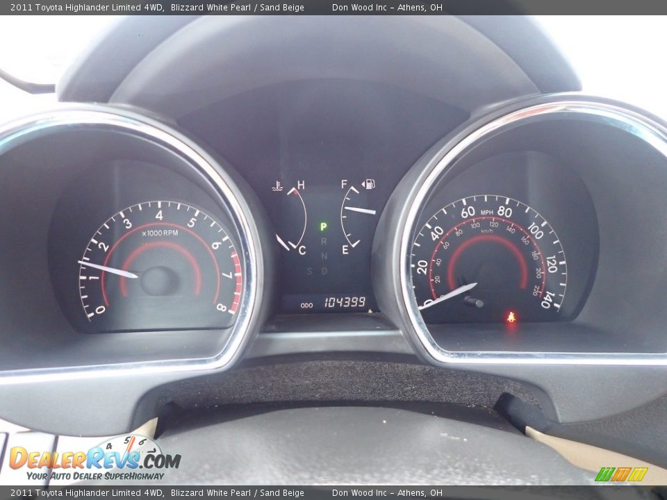 2011 Toyota Highlander Limited 4WD Blizzard White Pearl / Sand Beige Photo #27