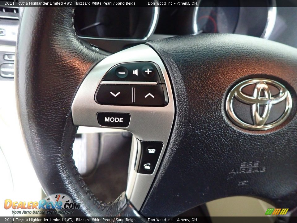 2011 Toyota Highlander Limited 4WD Blizzard White Pearl / Sand Beige Photo #28