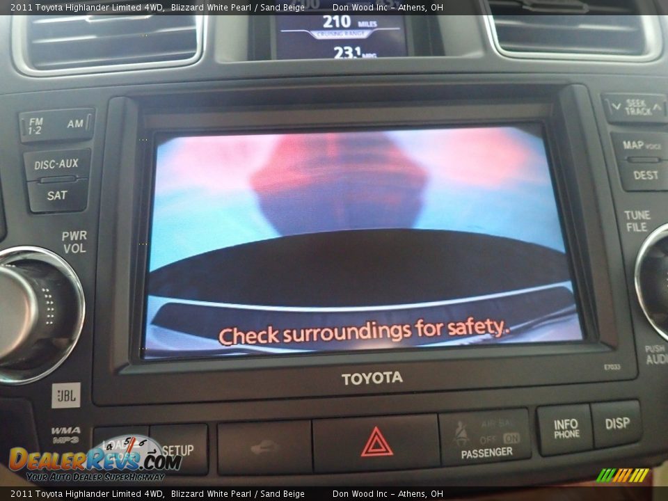 2011 Toyota Highlander Limited 4WD Blizzard White Pearl / Sand Beige Photo #33