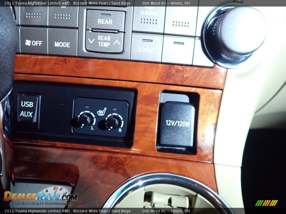 2011 Toyota Highlander Limited 4WD Blizzard White Pearl / Sand Beige Photo #35