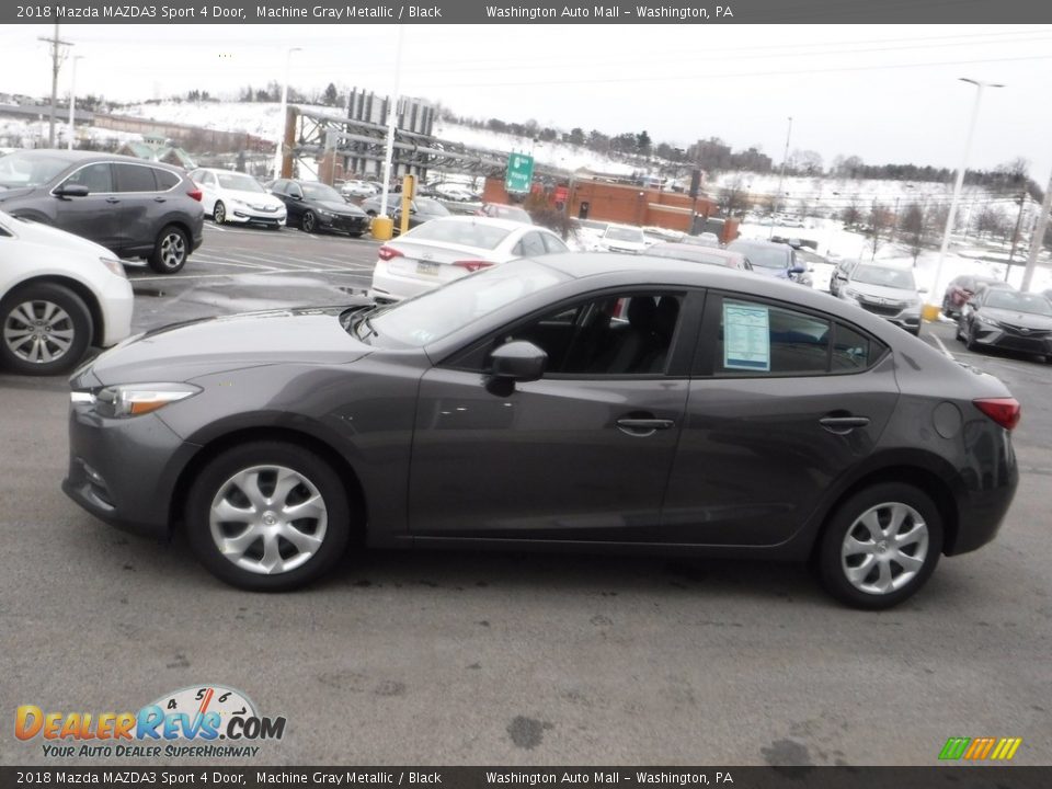 2018 Mazda MAZDA3 Sport 4 Door Machine Gray Metallic / Black Photo #6