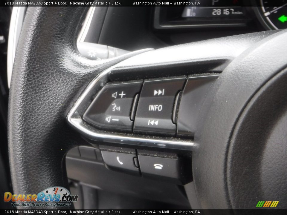 2018 Mazda MAZDA3 Sport 4 Door Machine Gray Metallic / Black Photo #19
