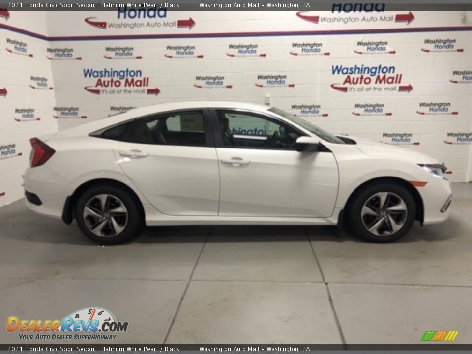 2021 Honda Civic Sport Sedan Platinum White Pearl / Black Photo #1