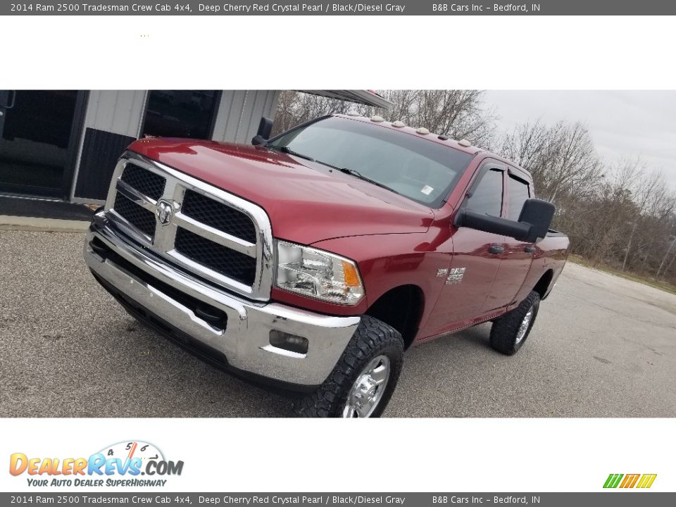 2014 Ram 2500 Tradesman Crew Cab 4x4 Deep Cherry Red Crystal Pearl / Black/Diesel Gray Photo #1