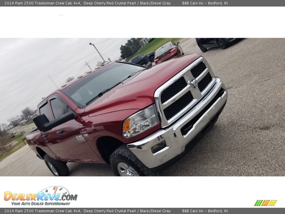 2014 Ram 2500 Tradesman Crew Cab 4x4 Deep Cherry Red Crystal Pearl / Black/Diesel Gray Photo #2