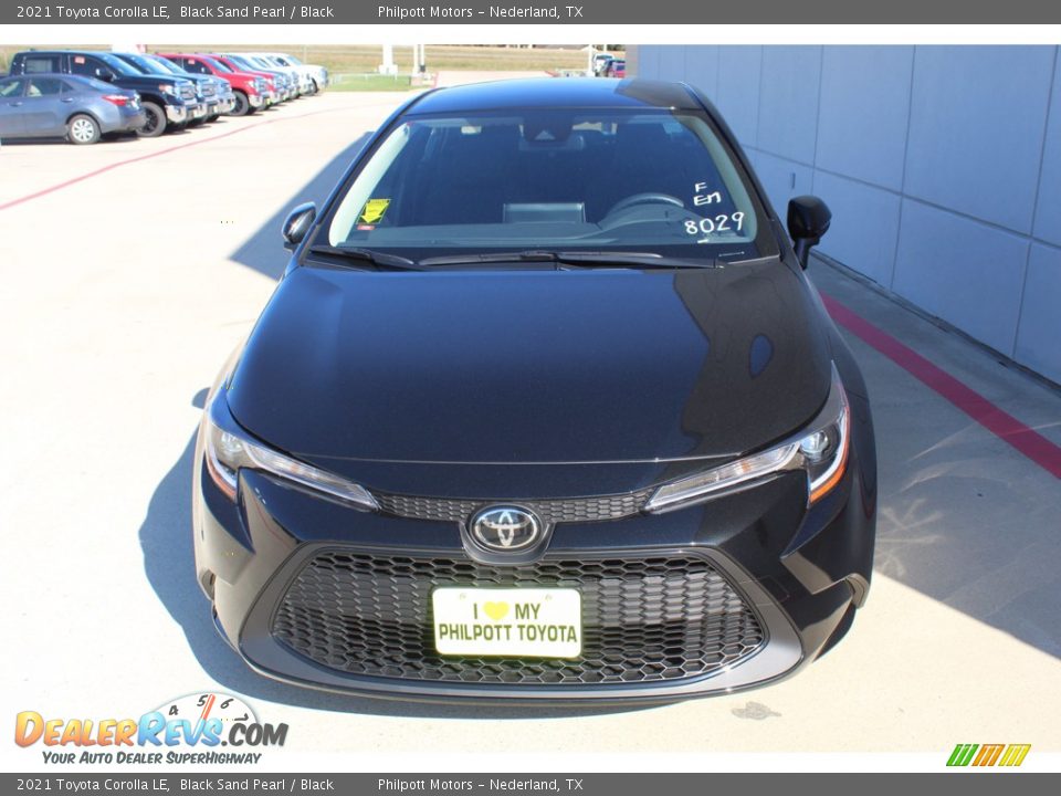 2021 Toyota Corolla LE Black Sand Pearl / Black Photo #3