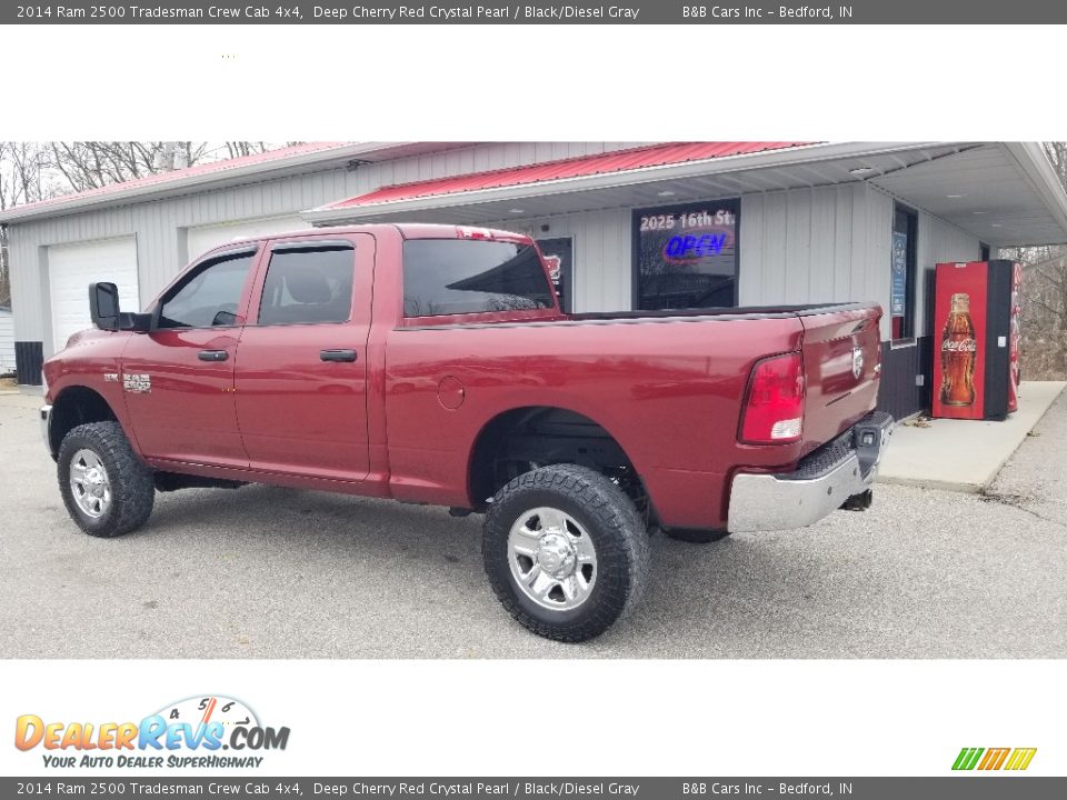2014 Ram 2500 Tradesman Crew Cab 4x4 Deep Cherry Red Crystal Pearl / Black/Diesel Gray Photo #4