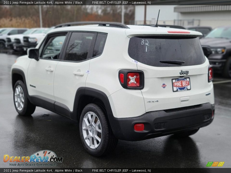 2021 Jeep Renegade Latitude 4x4 Alpine White / Black Photo #6