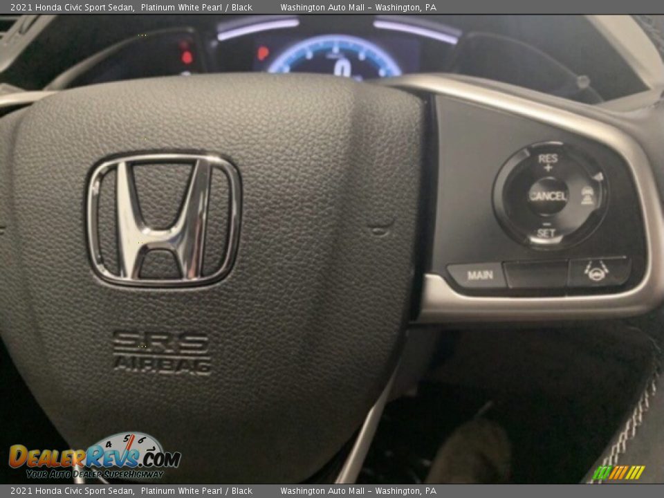 2021 Honda Civic Sport Sedan Platinum White Pearl / Black Photo #8