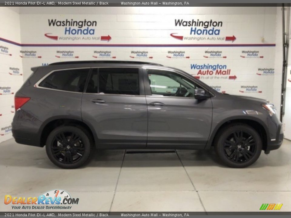 2021 Honda Pilot EX-L AWD Modern Steel Metallic / Black Photo #1