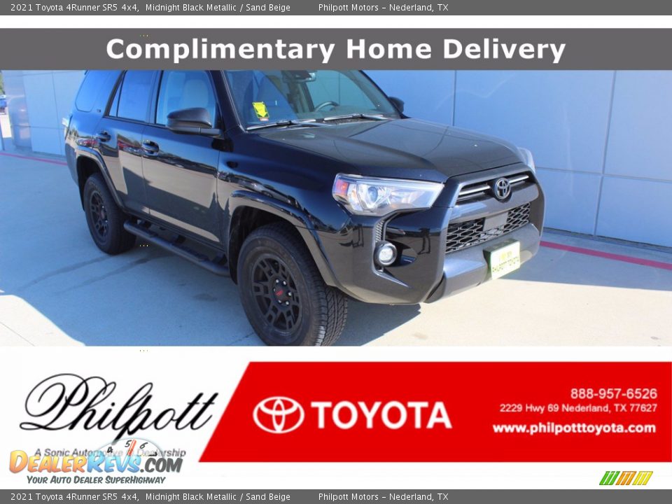 2021 Toyota 4Runner SR5 4x4 Midnight Black Metallic / Sand Beige Photo #1