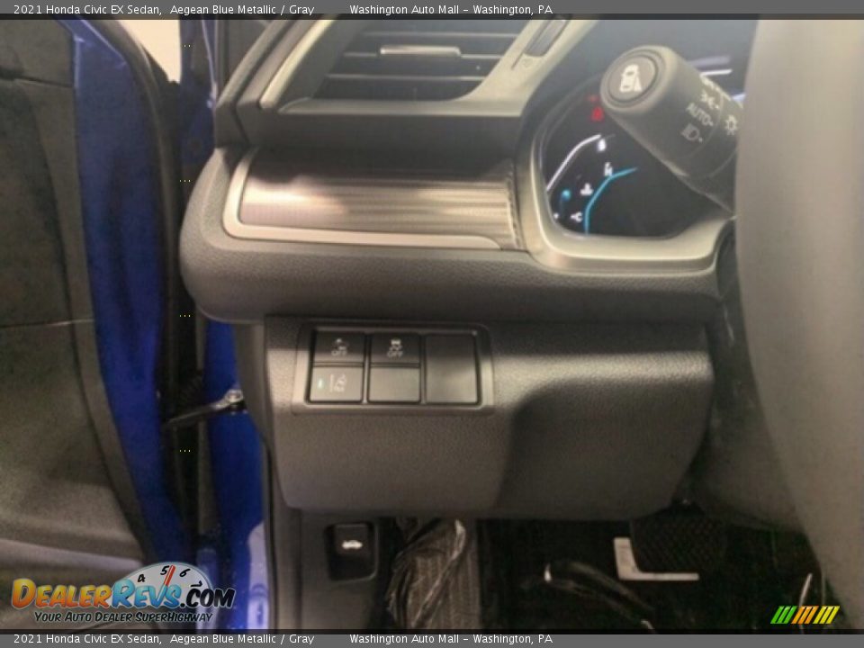 2021 Honda Civic EX Sedan Aegean Blue Metallic / Gray Photo #9