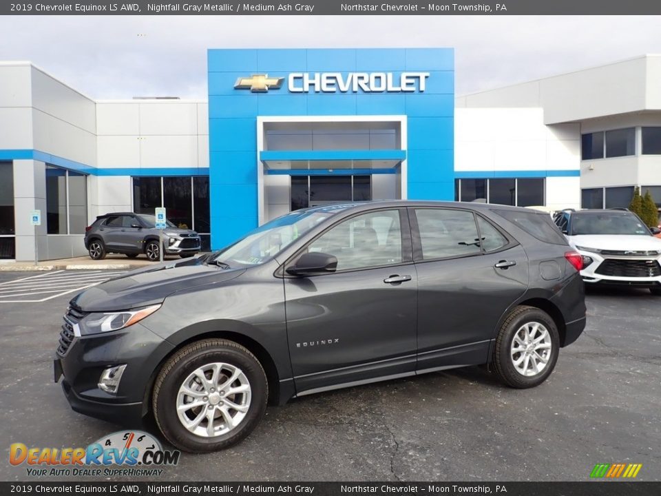 2019 Chevrolet Equinox LS AWD Nightfall Gray Metallic / Medium Ash Gray Photo #1