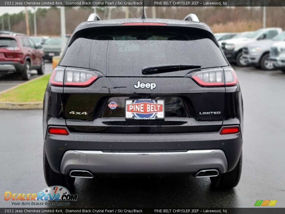 2021 Jeep Cherokee Limited 4x4 Diamond Black Crystal Pearl / Ski Gray/Black Photo #7