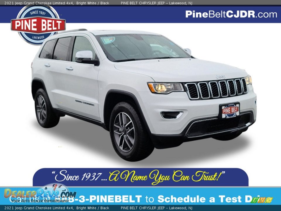 2021 Jeep Grand Cherokee Limited 4x4 Bright White / Black Photo #1