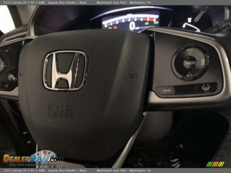 2021 Honda CR-V EX-L AWD Aegean Blue Metallic / Black Photo #8