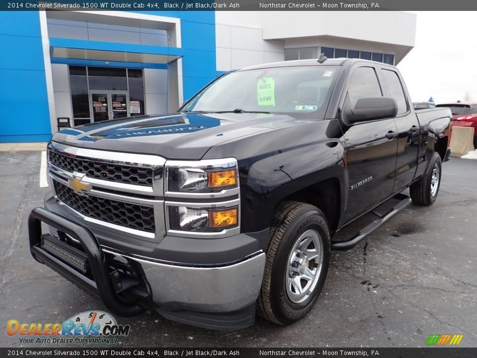 2014 Chevrolet Silverado 1500 WT Double Cab 4x4 Black / Jet Black/Dark Ash Photo #2