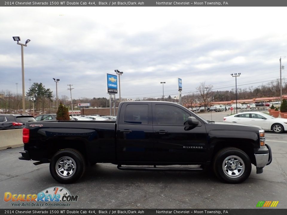 2014 Chevrolet Silverado 1500 WT Double Cab 4x4 Black / Jet Black/Dark Ash Photo #9