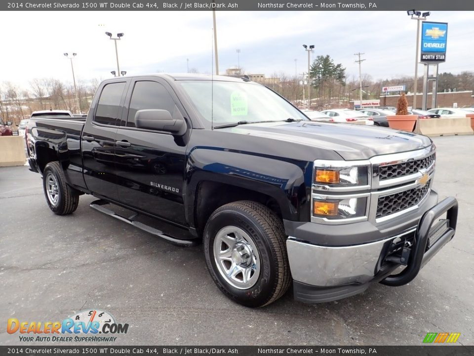 2014 Chevrolet Silverado 1500 WT Double Cab 4x4 Black / Jet Black/Dark Ash Photo #10