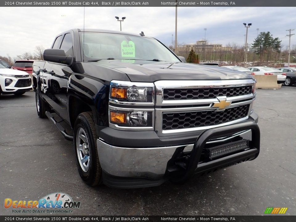 2014 Chevrolet Silverado 1500 WT Double Cab 4x4 Black / Jet Black/Dark Ash Photo #11