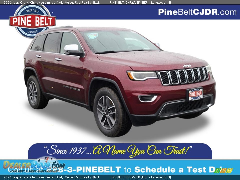 2021 Jeep Grand Cherokee Limited 4x4 Velvet Red Pearl / Black Photo #1