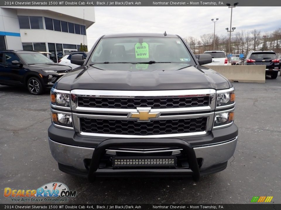 2014 Chevrolet Silverado 1500 WT Double Cab 4x4 Black / Jet Black/Dark Ash Photo #12