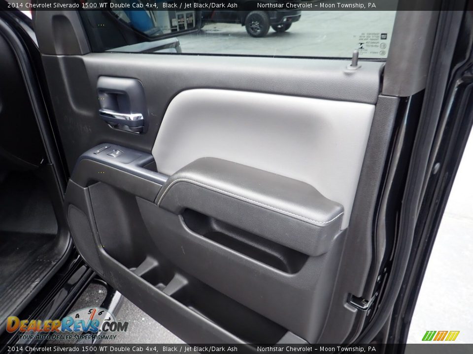 2014 Chevrolet Silverado 1500 WT Double Cab 4x4 Black / Jet Black/Dark Ash Photo #16