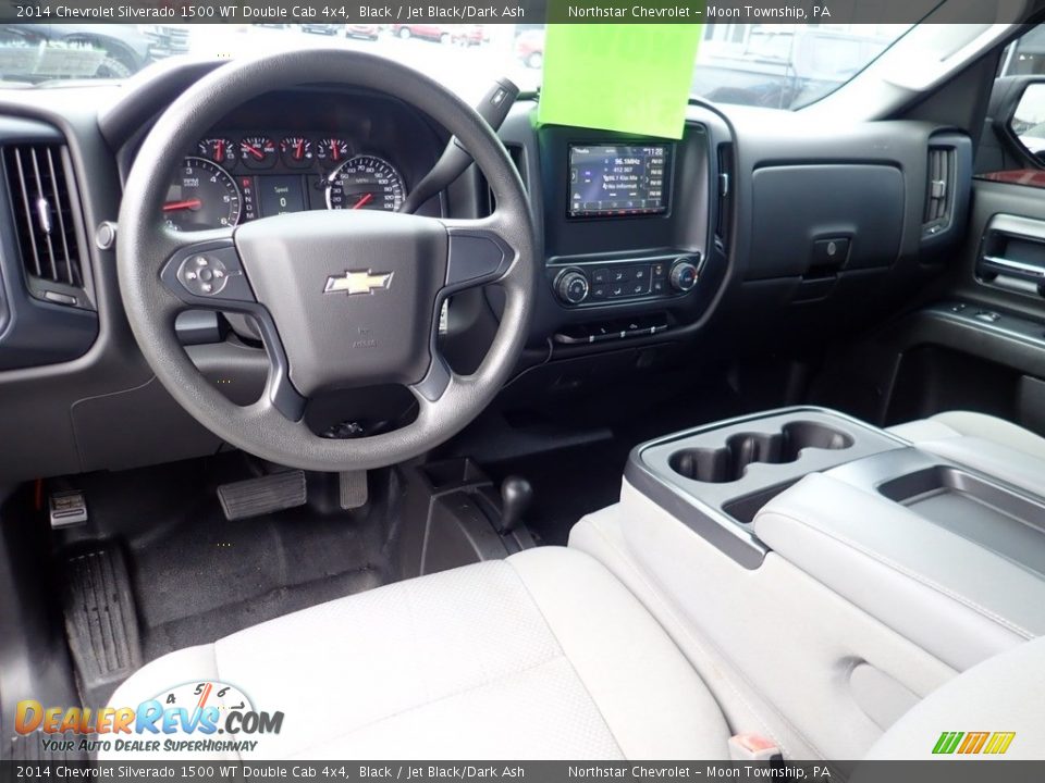 2014 Chevrolet Silverado 1500 WT Double Cab 4x4 Black / Jet Black/Dark Ash Photo #21