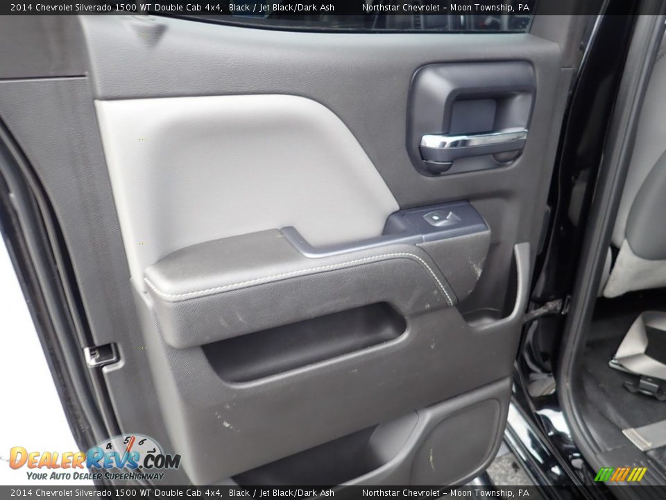 2014 Chevrolet Silverado 1500 WT Double Cab 4x4 Black / Jet Black/Dark Ash Photo #22
