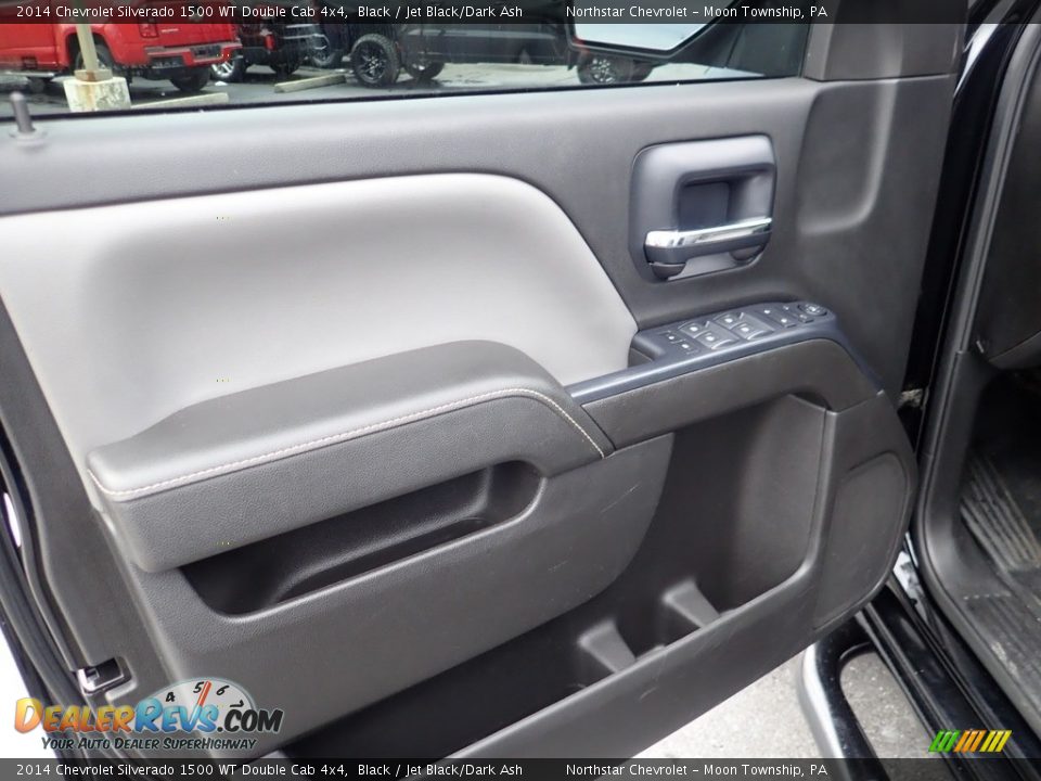 2014 Chevrolet Silverado 1500 WT Double Cab 4x4 Black / Jet Black/Dark Ash Photo #23
