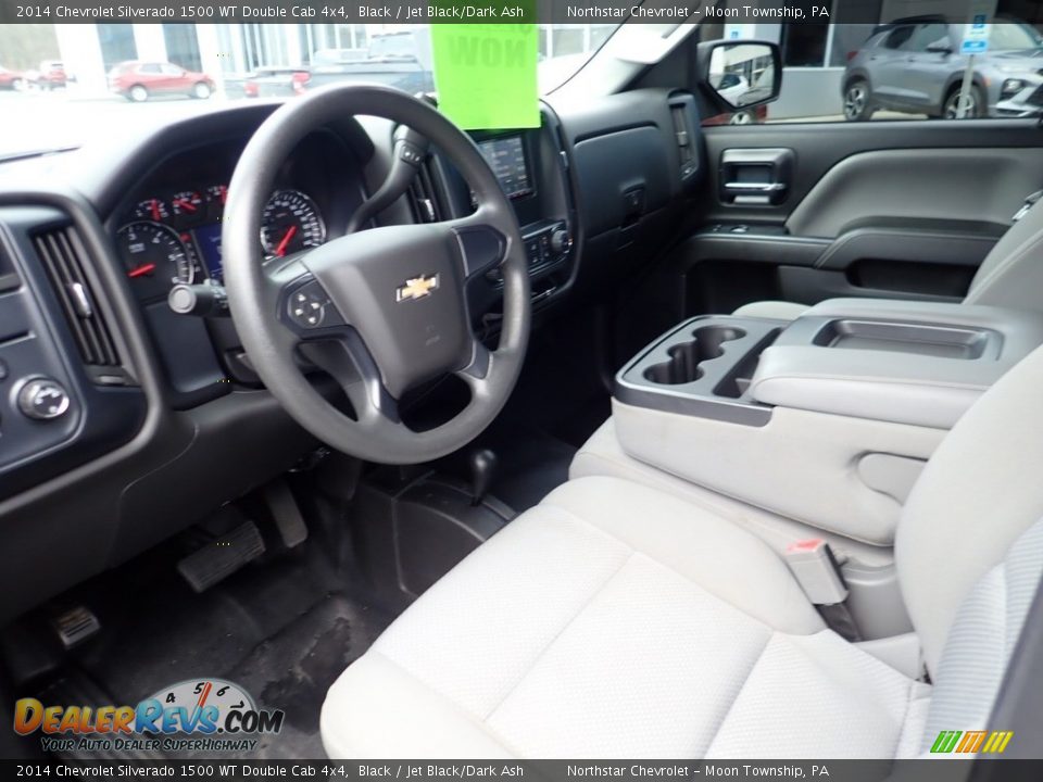 2014 Chevrolet Silverado 1500 WT Double Cab 4x4 Black / Jet Black/Dark Ash Photo #24