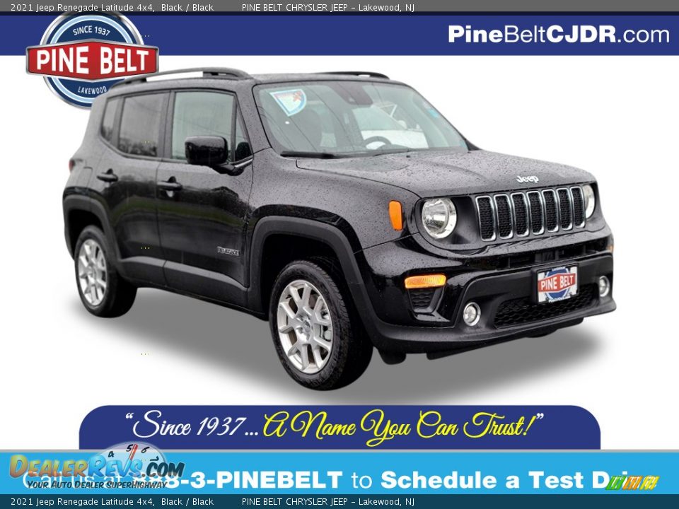 2021 Jeep Renegade Latitude 4x4 Black / Black Photo #1
