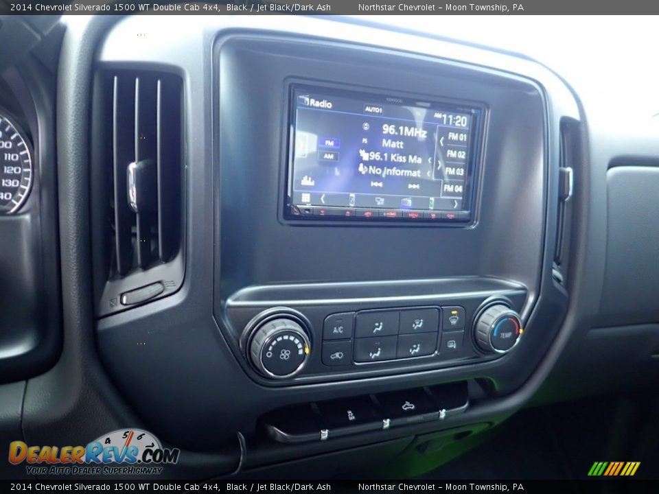 2014 Chevrolet Silverado 1500 WT Double Cab 4x4 Black / Jet Black/Dark Ash Photo #28