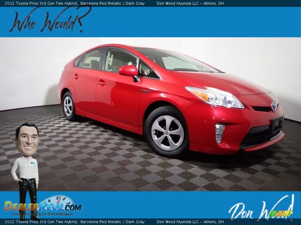 2012 Toyota Prius 3rd Gen Two Hybrid Barcelona Red Metallic / Dark Gray Photo #1